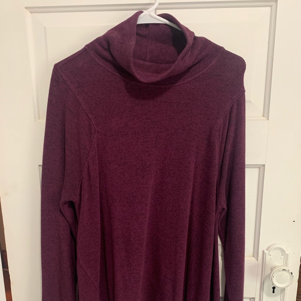 Calvin Klein performance purple cowl neck slouchy sweater
